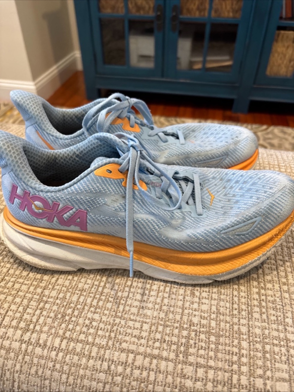 Hoka One One Clifton 9 Women's Running Shoes Sneakers, 9.5
